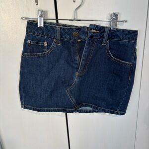 Fashion Nova Dark Blue Denim Mini Skirt